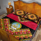 Angola Independence Day Quilt Bed Set with Coat of Arms and Samakaka Pattern
