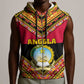 Angola Independence Day Sleeveless Zip Hoodie with Coat of Arms and Samakaka Pattern - African Pride