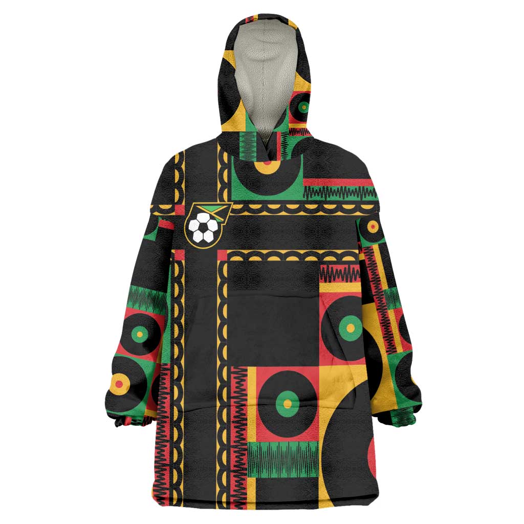 Jamaica Soccer 2026 Kid Wearable Blanket Hoodie Reggae Stylized
