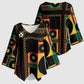 Jamaica Soccer 2026 Kimono Sleeve Blouse Reggae Stylized