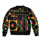 Jamaica Soccer 2026 Sleeve Zip Bomber Jacket Reggae Stylized