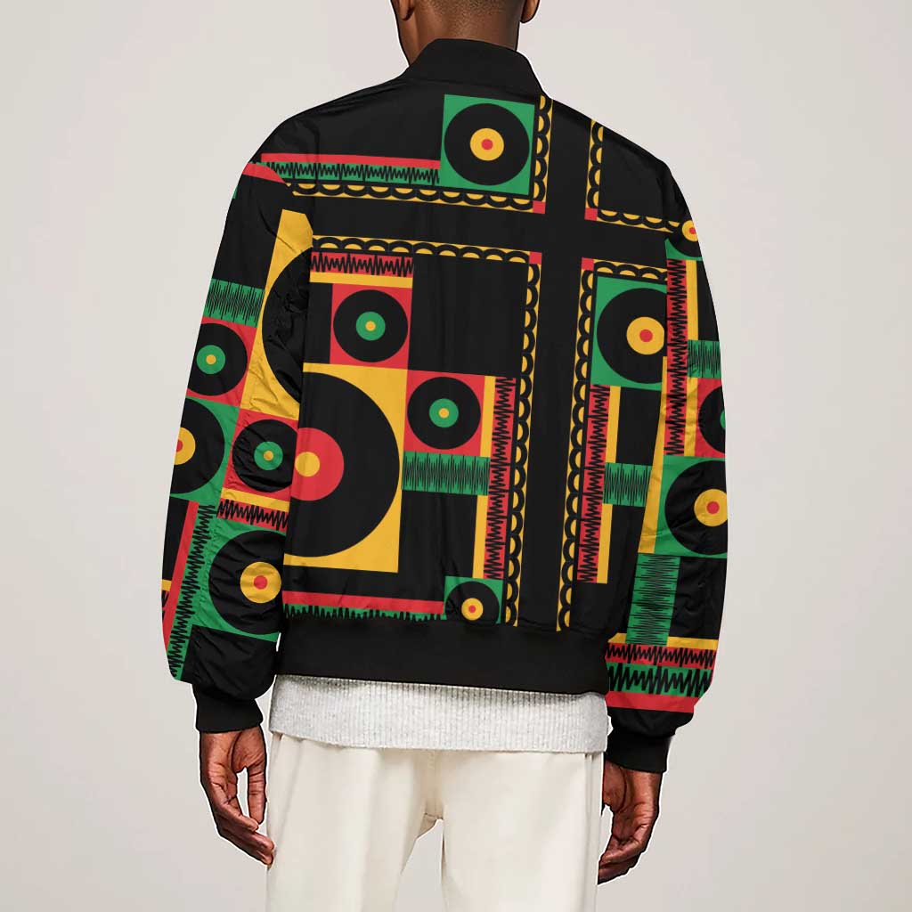 Jamaica Soccer 2026 Sleeve Zip Bomber Jacket Reggae Stylized