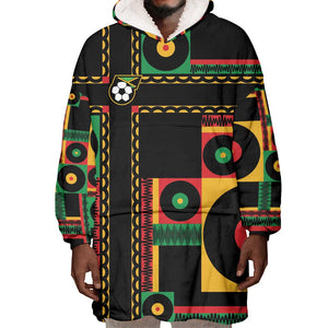 Jamaica Soccer 2026 Wearable Blanket Hoodie Reggae Stylized