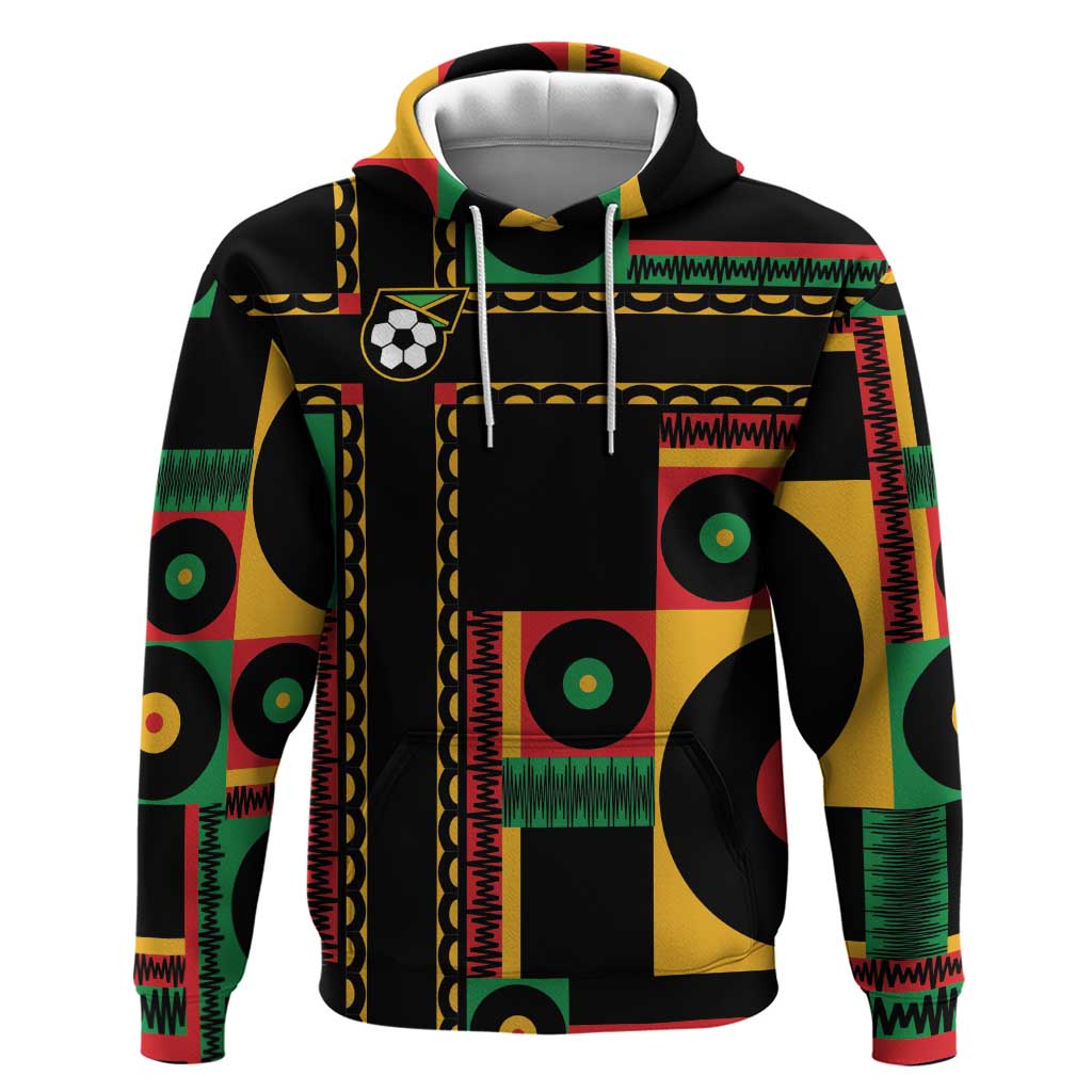 Jamaica Soccer 2026 Zip Hoodie Reggae Stylized