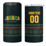 Custom Soccer 2026 Jamaica 4 in 1 Can Cooler Tumbler Reggae Music Spirit
