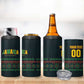 Custom Soccer 2026 Jamaica 4 in 1 Can Cooler Tumbler Reggae Music Spirit