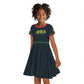 Custom Soccer 2026 Jamaica Kid Short Sleeve Dress Reggae Music Spirit