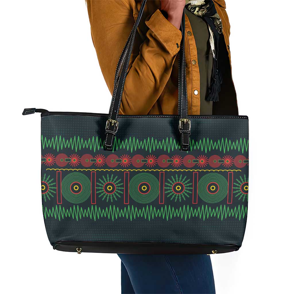 Soccer 2026 Jamaica Leather Tote Bag Reggae Music Spirit