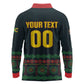 Custom Soccer 2026 Jamaica Long Sleeve Polo Shirt Reggae Music Spirit