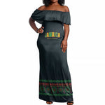 Custom Soccer 2026 Jamaica Off Shoulder Maxi Dress Reggae Music Spirit