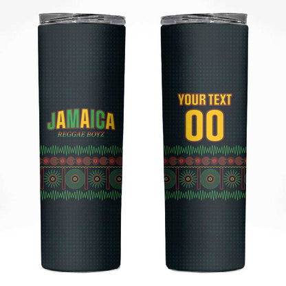 Custom Soccer 2026 Jamaica Skinny Tumbler Reggae Music Spirit