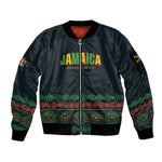 Custom Soccer 2026 Jamaica Sleeve Zip Bomber Jacket Reggae Music Spirit