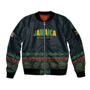 Custom Soccer 2026 Jamaica Sleeve Zip Bomber Jacket Reggae Music Spirit