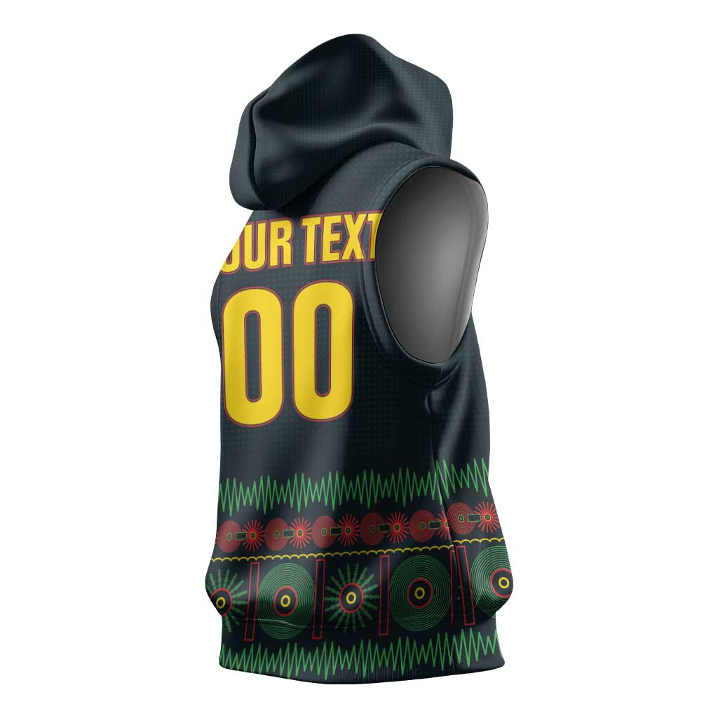Custom Soccer 2026 Jamaica Sleeveless Hoodie Reggae Music Spirit