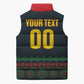 Custom Soccer 2026 Jamaica Sleeveless Puffer Jacket Reggae Music Spirit