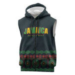Custom Soccer 2026 Jamaica Sleeveless Zip Hoodie Reggae Music Spirit