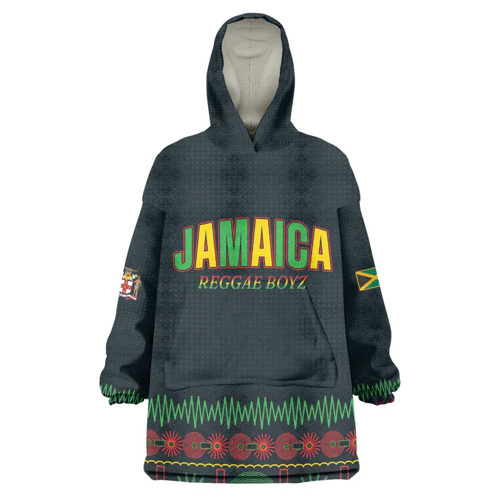 Custom Soccer 2026 Jamaica Wearable Blanket Hoodie Reggae Music Spirit