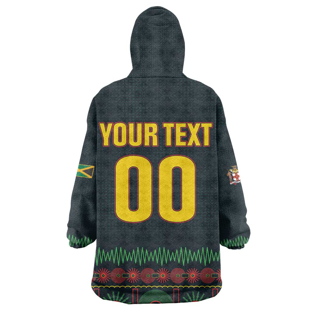 Custom Soccer 2026 Jamaica Wearable Blanket Hoodie Reggae Music Spirit