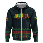 Custom Soccer 2026 Jamaica Zip Hoodie Reggae Music Spirit
