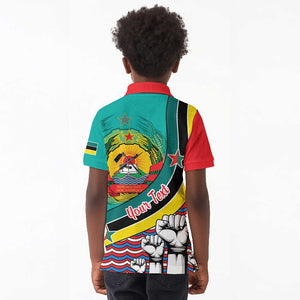Personalized Mozambique Independence Day Kid Polo Shirt - June 25, Mozambiki Emblem