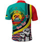 Personalized Mozambique Independence Day Polo Shirt - June 25, Mozambiki Emblem