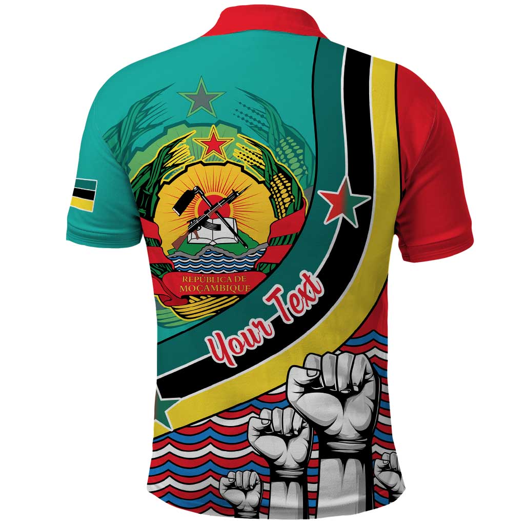 Personalized Mozambique Independence Day Polo Shirt - June 25, Mozambiki Emblem