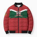 Custom Morocco 2026 Football Bomber Puffer Jacket Atlas Lionesses Born Winners