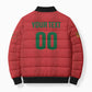 Custom Morocco 2026 Football Bomber Puffer Jacket Atlas Lionesses Born Winners