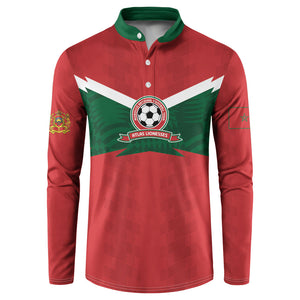Custom Morocco 2026 Football Button Sweatshirt Atlas Lionesses Born Winners