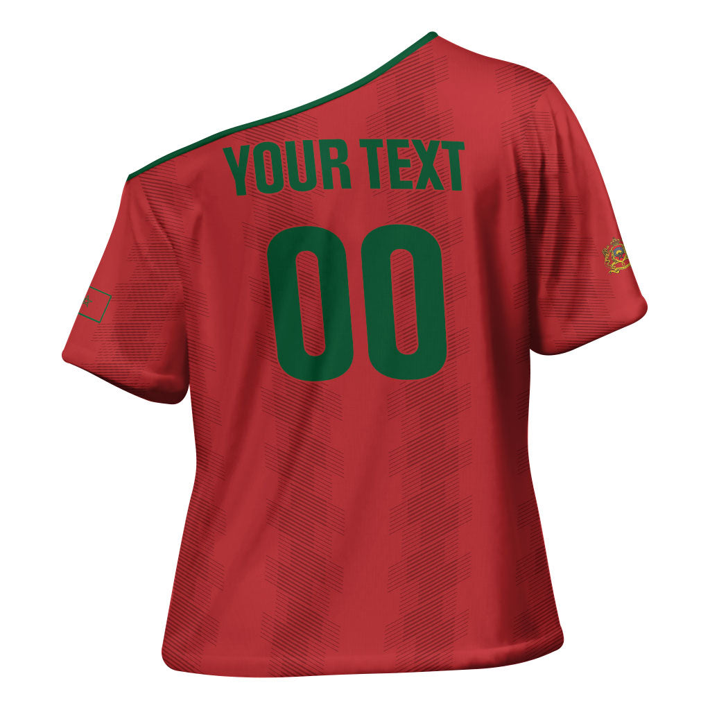 Custom Morocco 2026 Football Cross Shoulder Shirt Atlas Lionesses Born Winners