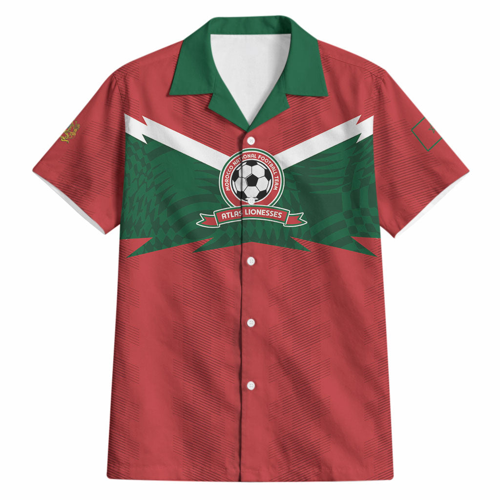 Custom Morocco 2026 Football Hawaiian Shirt Atlas Lionesses Born Winners