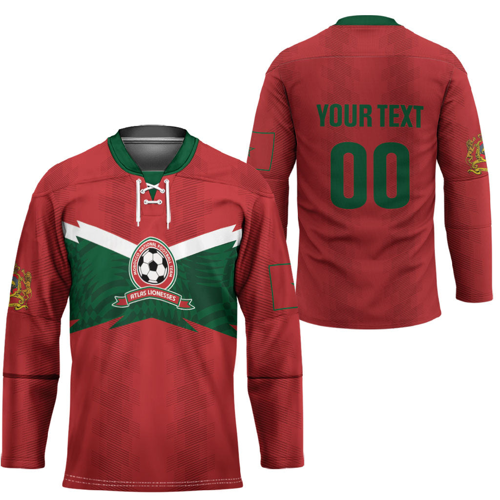 Custom Morocco 2026 Football Hockey Jersey Atlas Lionesses Born Winners