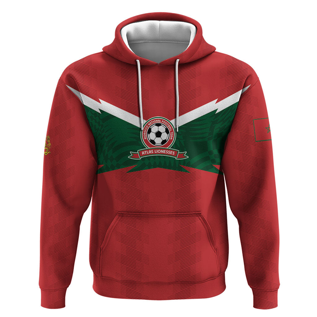 Custom Morocco 2026 Football Hoodie Atlas Lionesses Born Winners