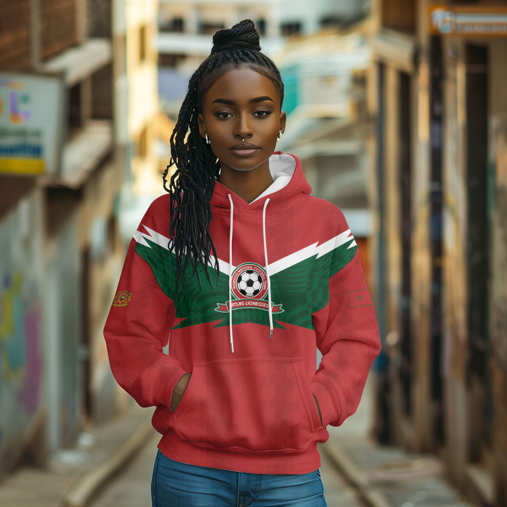 Custom Morocco 2026 Football Hoodie Atlas Lionesses Born Winners