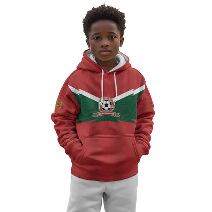 Custom Morocco 2026 Football Kid Hoodie Atlas Lionesses Born Winners