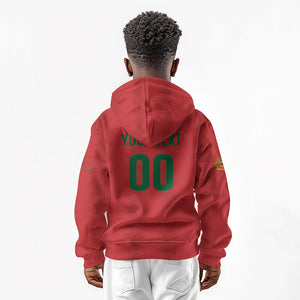 Custom Morocco 2026 Football Kid Hoodie Atlas Lionesses Born Winners