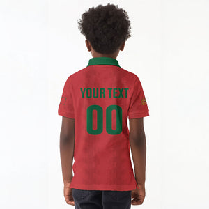 Custom Morocco 2026 Football Kid Polo Shirt Atlas Lionesses Born Winners