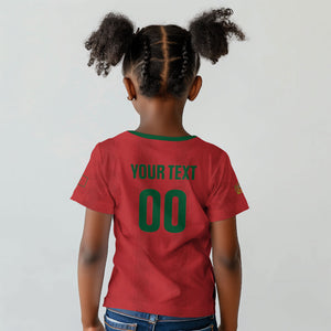 Custom Morocco 2026 Football Kid T shirt Atlas Lionesses Born Winners