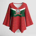 Custom Morocco 2026 Football Kimono Sleeve Blouse Atlas Lionesses Born Winners