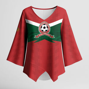 Custom Morocco 2026 Football Kimono Sleeve Blouse Atlas Lionesses Born Winners