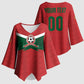 Custom Morocco 2026 Football Kimono Sleeve Blouse Atlas Lionesses Born Winners