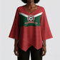 Custom Morocco 2026 Football Kimono Sleeve Blouse Atlas Lionesses Born Winners