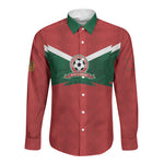 Custom Morocco 2026 Football Long Sleeve Button Shirt Atlas Lionesses Born Winners