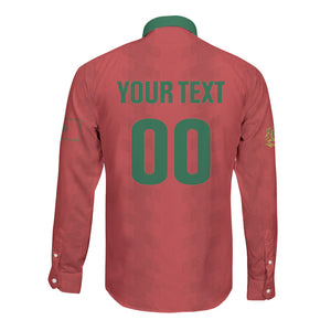 Custom Morocco 2026 Football Long Sleeve Button Shirt Atlas Lionesses Born Winners