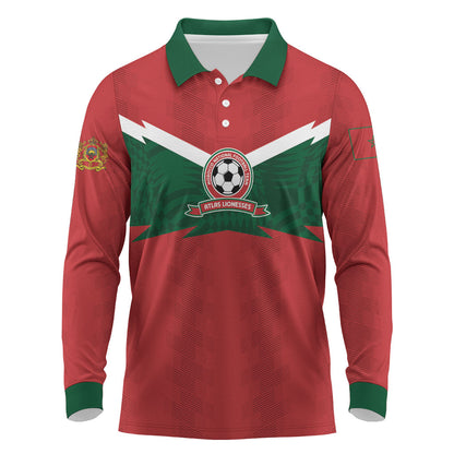 Custom Morocco 2026 Football Long Sleeve Polo Shirt Atlas Lionesses Born Winners