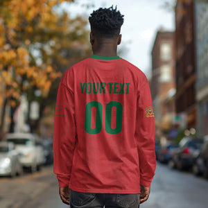 Custom Morocco 2026 Football Long Sleeve Shirt Atlas Lionesses Born Winners