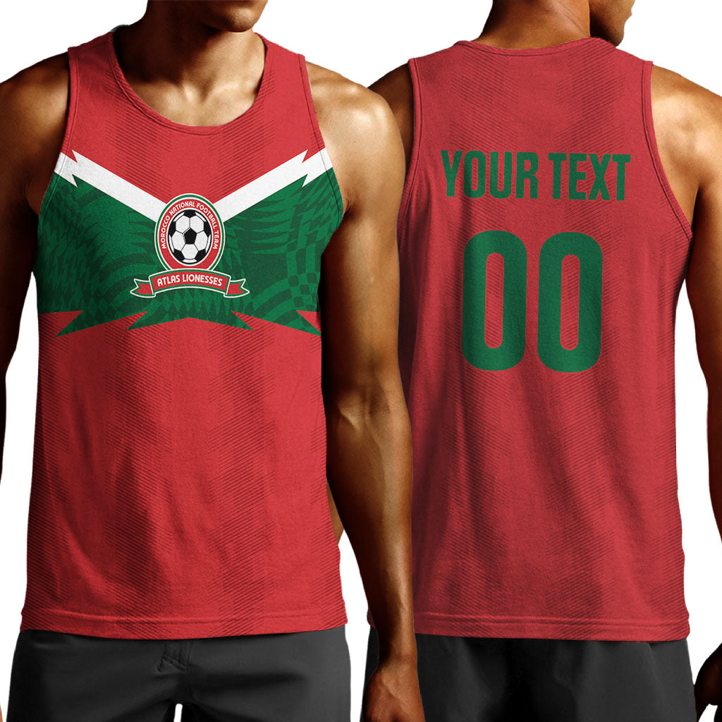 Custom Morocco 2026 Football Men Tank Top Atlas Lionesses Born Winners