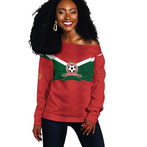 Custom Morocco 2026 Football Off Shoulder Sweater Atlas Lionesses Born Winners