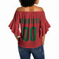 Custom Morocco 2026 Football Off Shoulder Wrap Waist Top Atlas Lionesses Born Winners