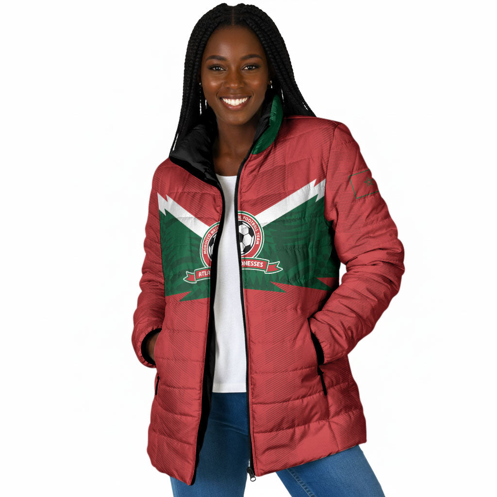 Custom Morocco 2026 Football Padded Jacket Atlas Lionesses Born Winners